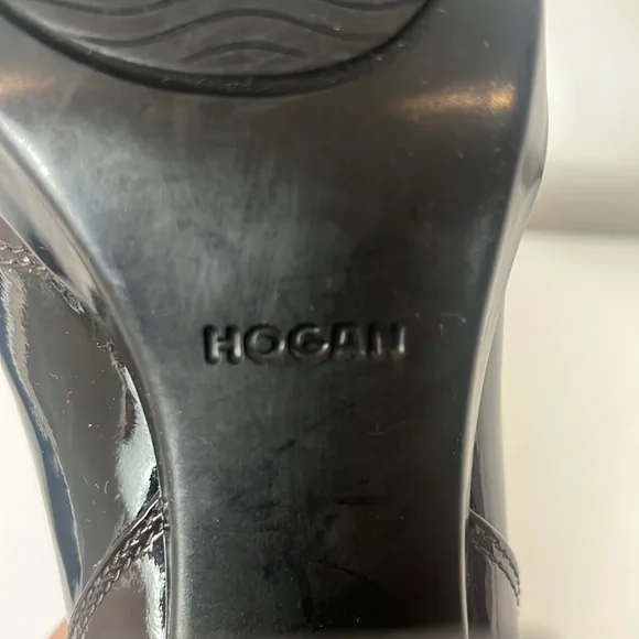 Hogan Patent Leather Heel Ankle Boots - Picture 11 of 17